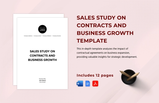 Sales Study on Contracts and Business Growth Template Sales Study on Contracts and Business Growth Template