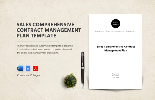 Sales Comprehensive Contract Management Plan Template