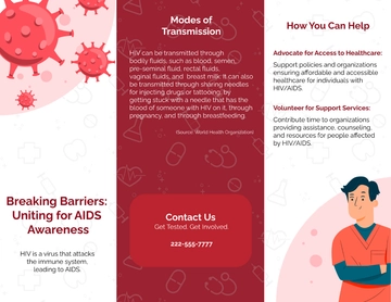 Free AIDS Awareness Brochure Template to Edit Online