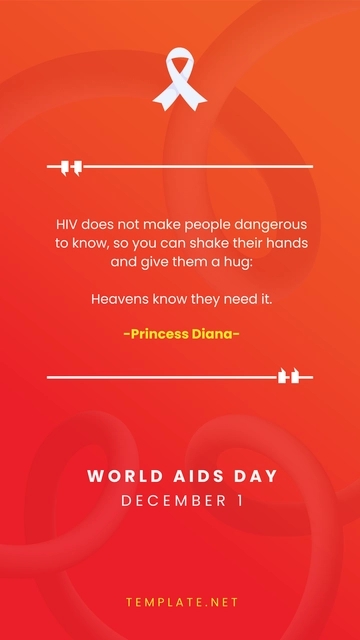 Free World AIDS Day Inspirational Quote Template to Edit Online