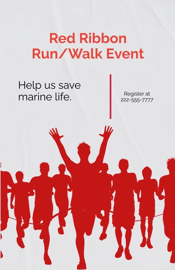 Free AIDs Red Ribbon Poster Template to Edit Online
