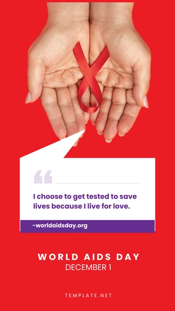 Free World AIDS Day Motivational Quote Template to Edit Online