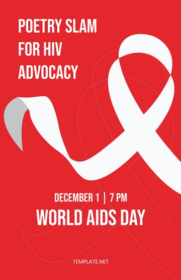 Free World AIDS Day Poster Design Template to Edit Online