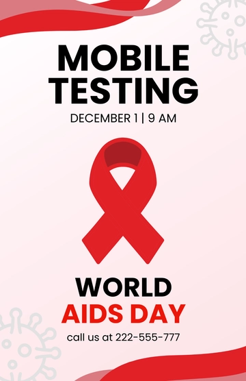 Free Simple World AIDS Day Poster Template to Edit Online
