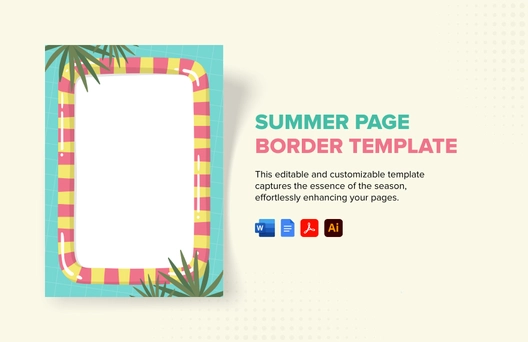 Summer Page Border Template