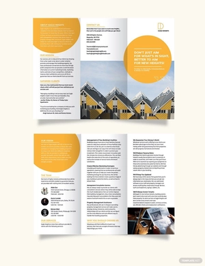 Building Management Tri-Fold Brochure Template