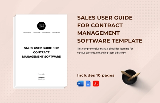 Sales User Guide for Contract Management Software Template