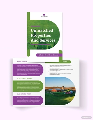 Farm Ranch Bi-Fold Brochure Template
