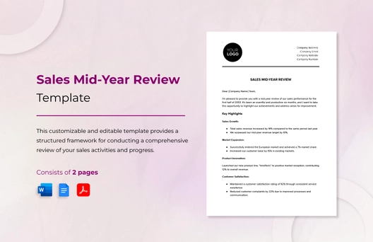 Sales Mid-Year Review Template