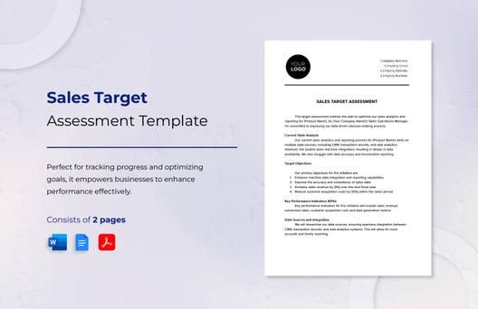 Sales Target Assessment Template