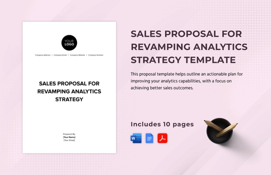 Sales Proposal for Revamping Analytics Strategy Template