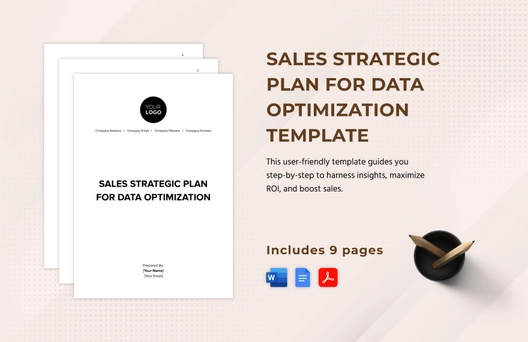 Sales Strategic Plan for Data Optimization Template