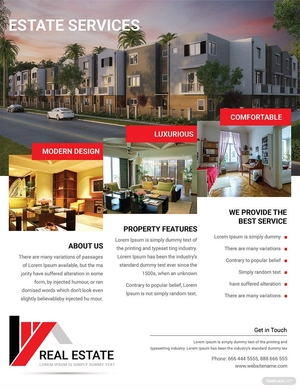 Modern Real Estate Service Flyer Template