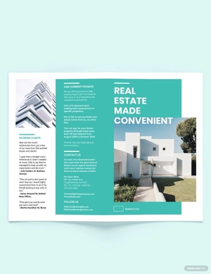 Property Broker Bi-Fold Brochure Template
