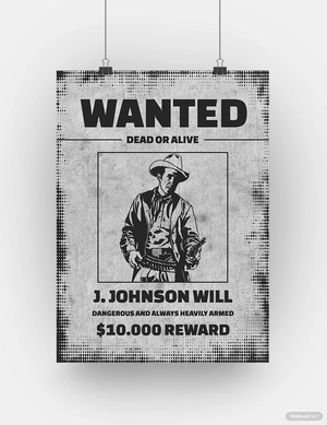 Retro Wanted Poster Template