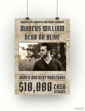 Editable Wanted Poster Template