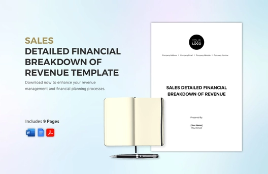 Sales Detailed Financial Breakdown of Revenue Template Sales Detailed Financial Breakdown of Revenue Template