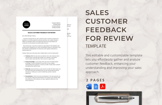 Sales Customer Feedback for Review Template