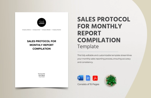 Sales Protocol for Monthly Report Compilation Template