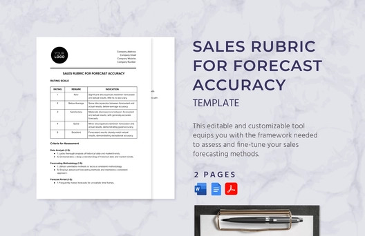 Sales Rubric for Forecast Accuracy Template