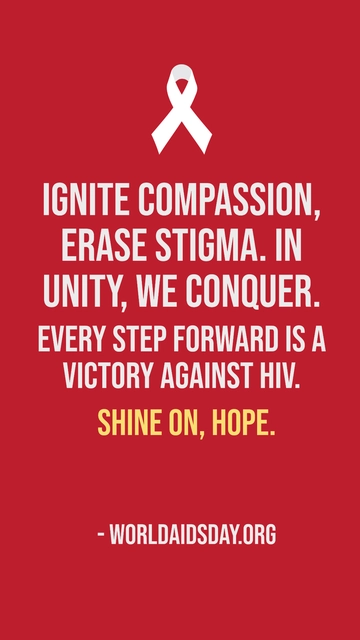 Free World AIDS Day Awareness Quote Template to Edit Online