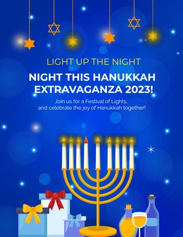 Free Hanukkah Graphic Template to Edit Online