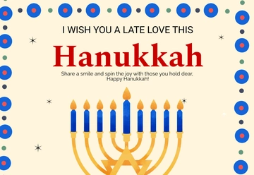 Free Cute Hanukkah Card Template to Edit Online