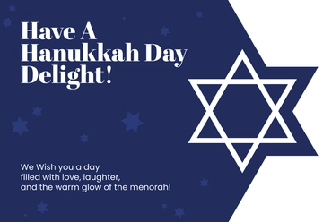 Free Hanukkah Day Card Template to Edit Online