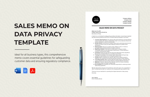 Sales Memo on Data Privacy Template Sales Memo on Data Privacy Template
