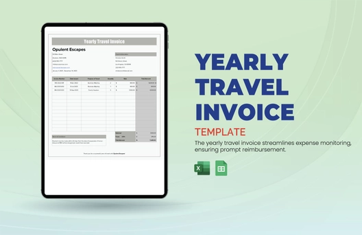 Yearly Travel Invoice Template