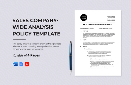 Sales Company-wide Analysis Policy Template