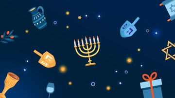 Free Aesthetic Hanukkah Background Template to Edit Online