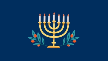 Free Simple Hanukkah Background Template to Edit Online