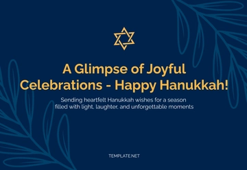 Free Simple Hanukkah Card Template to Edit Online