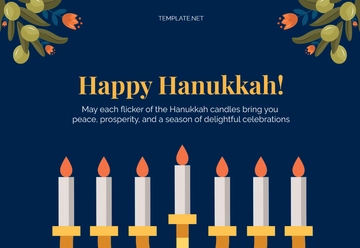 Free Happy Hanukkah Printable Card Template to Edit Online