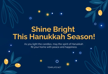 Free Creative Hanukkah Card Template to Edit Online