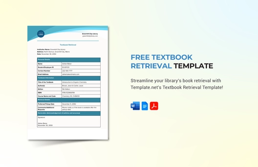 Textbook Retrieval Template