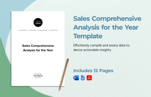 Sales Comprehensive Analysis for the Year Template Sales Comprehensive Analysis for the Year Template