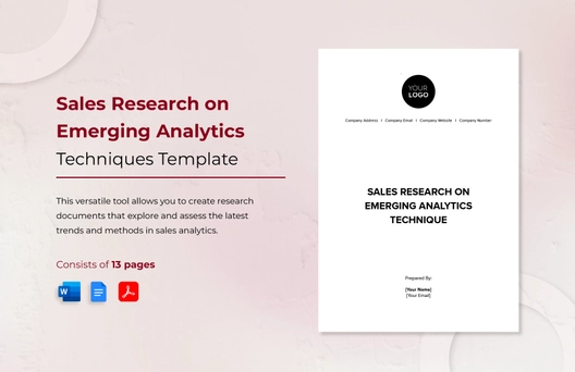 Sales Research on Emerging Analytics Techniques Template