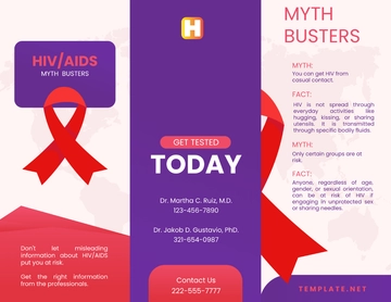 Free HIV Awareness Brochure Template to Edit Online