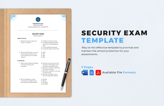 Security Exam Template Security Exam Template