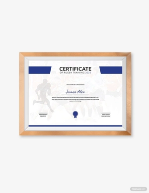Rugby Training Certificate Template Rugby Training Certificate Template