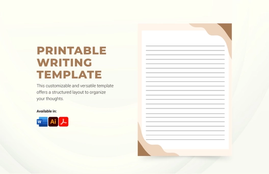 Printable Writing Template
