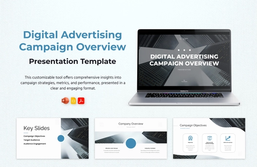 Digital Advertising Campaign Overview Presentation  Template