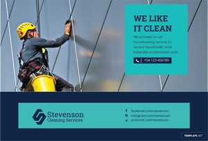 Cleaning Postcard Template