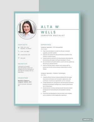 Computer Specialist Resume