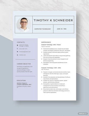 Computer Technology Resume
