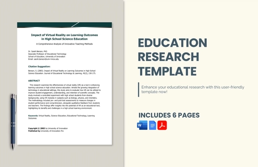 Education Research Template