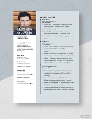 Construction Administrator Resume