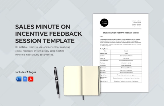Sales Minute on Incentive Feedback Session Template